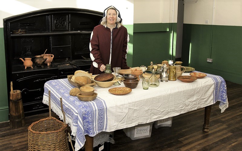 A Tudor food demonstration at Peterborough Museum