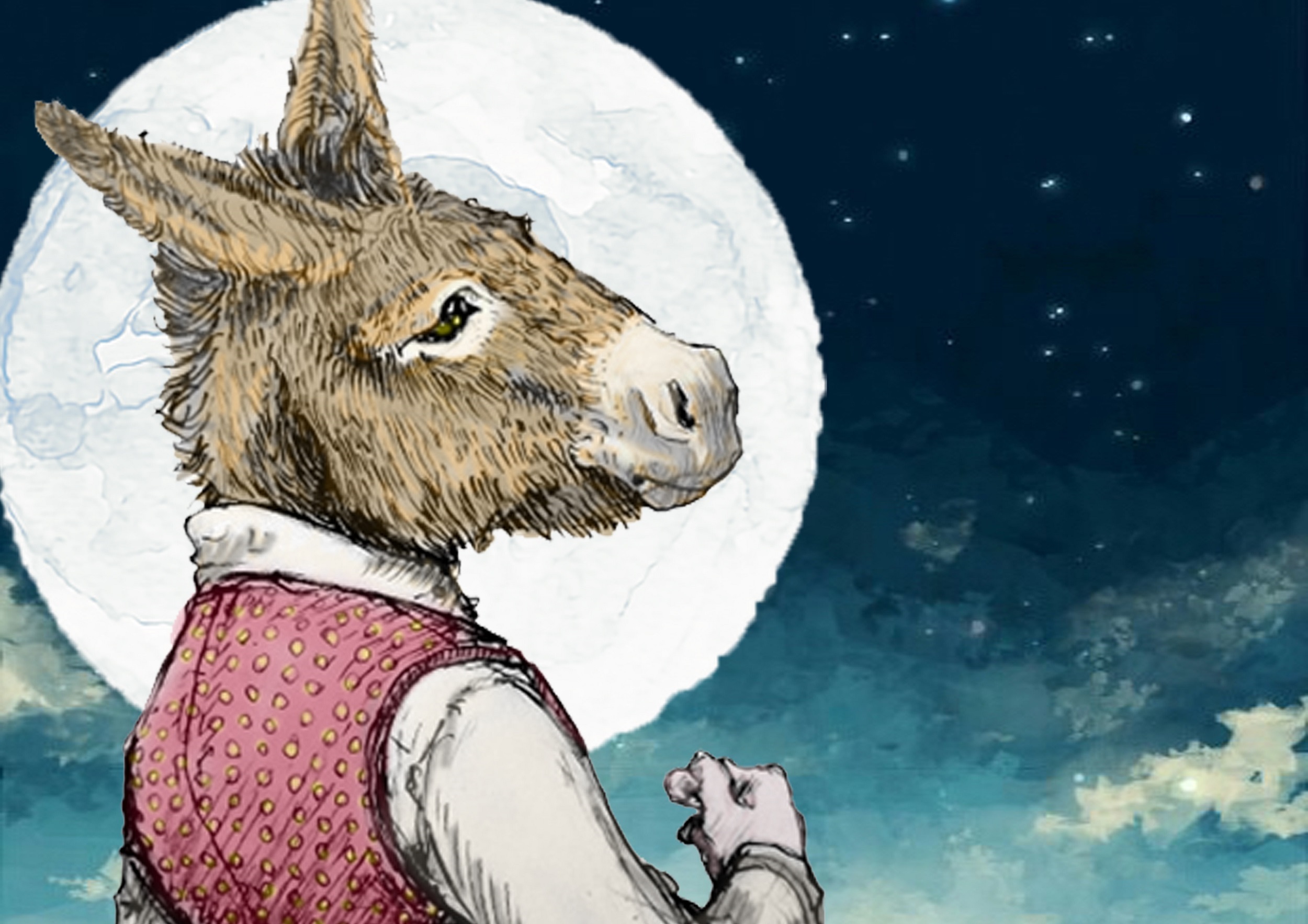 A Midsummer Night's Dream poster picture showing a donkey