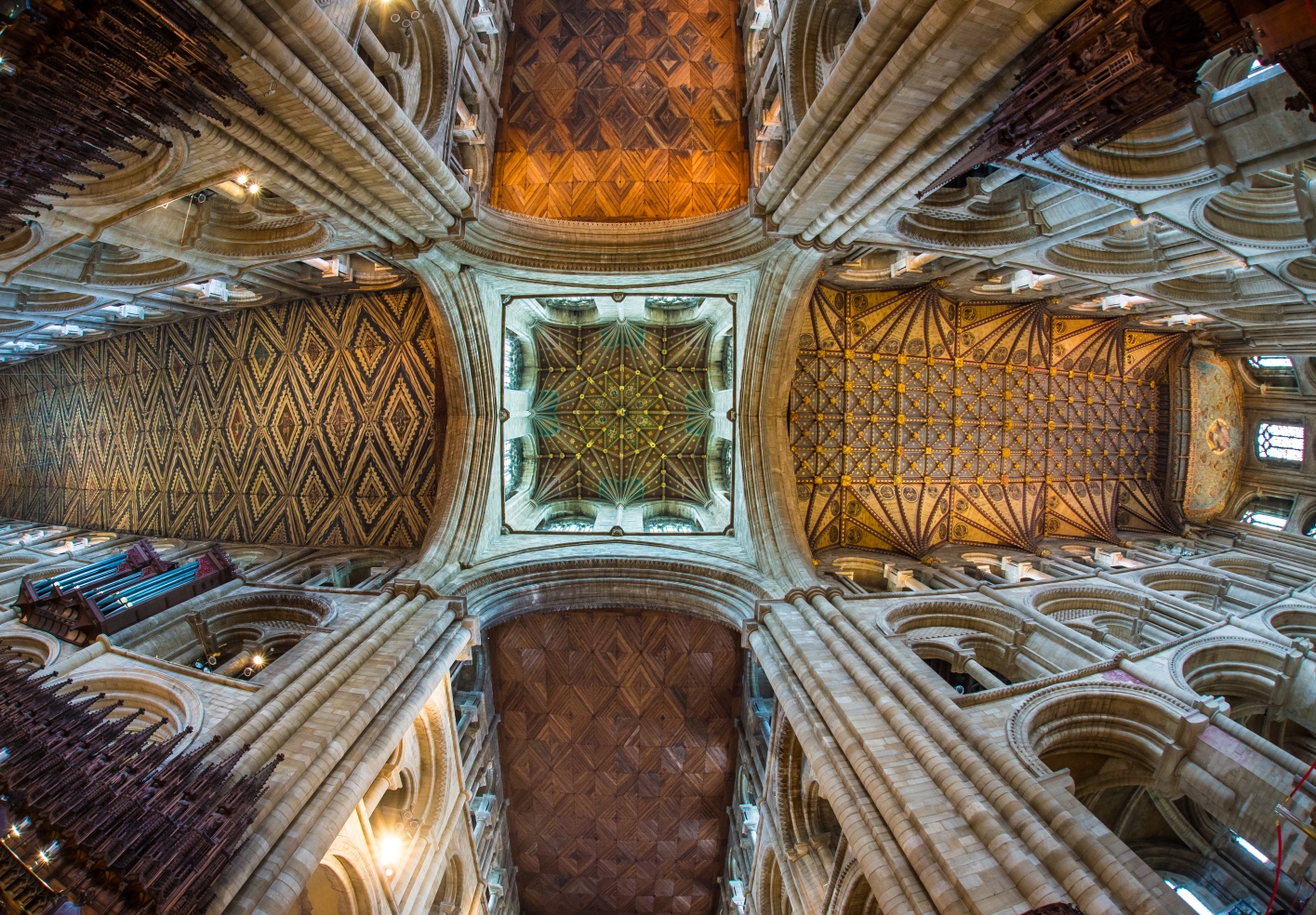 The spectacular ceilings inside Peterborough Cathedral